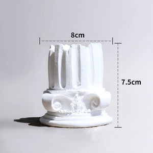 Doric Roman Pillar Nordic Gypsum Decoration Home Mini Gypsum Pillar Candlestick INS Sense of Atmosphere Photography Painting Pro acacuss