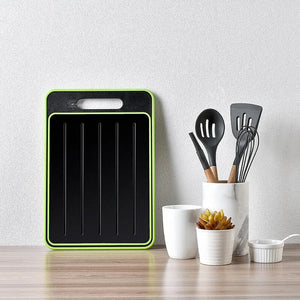 Double Sided Cutting Board with Thawing Function Kitchen Grinding Chopping Multifunctional Sharpener Grinding Cutting Board acacuss