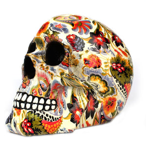 Dropshipping New Creative Skull Resin Statues Color Flower Desk Decor Toy Birthday Gift Halloween Party Decoration acacuss