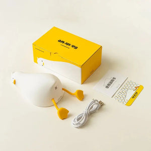 Duck Rechargeable LED Night Light Cute Light Up Duck Lamp Bedside Cartoon Children Nightlights for Home Room Decor Birthday Gift acacuss