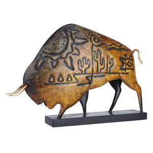 Durable Iron-made Braided Cattle Metal Sculpture Home Furnishing Articles Handmade Craft Articles for Home Office Decor acacuss