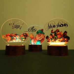 2023 EID Mubarak LED Light Table Ornaments 3D Acrylic Night Lamp Muslim Ramadan Party Eid Al Adha Ramadan Decoration for Home acacuss