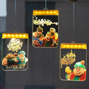 2023 EID Mubarak LED Light Table Ornaments 3D Acrylic Night Lamp Muslim Ramadan Party Eid Al Adha Ramadan Decoration for Home acacuss