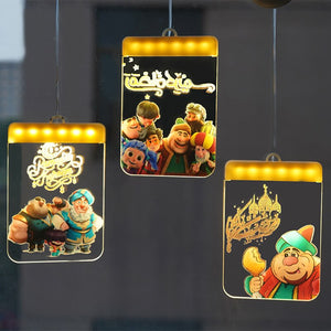 2023 EID Mubarak LED Light Table Ornaments 3D Acrylic Night Lamp Muslim Ramadan Party Eid Al Adha Ramadan Decoration for Home acacuss