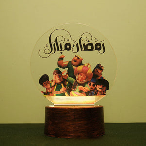 2023 EID Mubarak LED Light Table Ornaments 3D Acrylic Night Lamp Muslim Ramadan Party Eid Al Adha Ramadan Decoration for Home acacuss