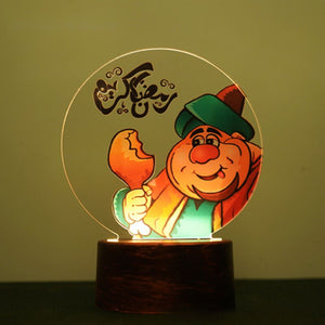 2023 EID Mubarak LED Light Table Ornaments 3D Acrylic Night Lamp Muslim Ramadan Party Eid Al Adha Ramadan Decoration for Home acacuss