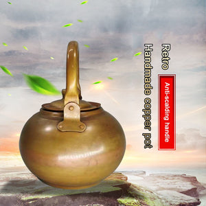 ENERGE SPRING 1.2L Pure Copper Kettle Old Fashioned Long Mouth Brass Tea Pot With Filter Household Small Boiling Water Kettle acacuss