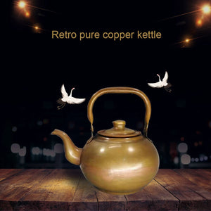 ENERGE SPRING 1.2L Pure Copper Kettle Old Fashioned Long Mouth Brass Tea Pot With Filter Household Small Boiling Water Kettle acacuss