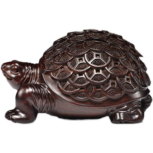 Ebony Carved Scarab Living Room Decoration Office Desktop Feng Shui Transfer Decoration Red Solid Wood Turtle Gift acacuss