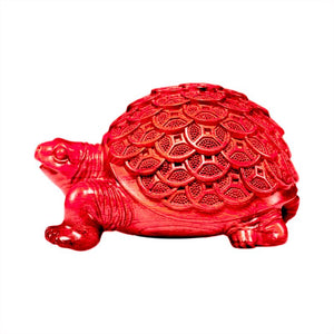 Ebony Carved Scarab Living Room Decoration Office Desktop Feng Shui Transfer Decoration Red Solid Wood Turtle Gift acacuss
