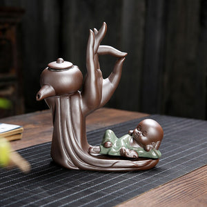 Ebony Tea Ceremony Accessories Six Gentlemen Set Purple Clay Tea Set Tea Drain Filter Little Monk Decoration acacuss