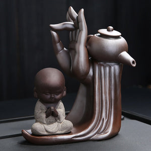 Ebony Tea Ceremony Accessories Six Gentlemen Set Purple Clay Tea Set Tea Drain Filter Little Monk Decoration acacuss