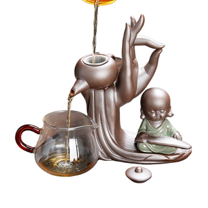 Ebony Tea Ceremony Accessories Six Gentlemen Set Purple Clay Tea Set Tea Drain Filter Little Monk Decoration acacuss