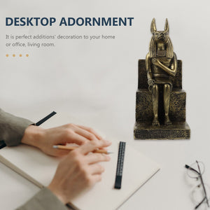 Egyptian Dog Statue Anubis God Sculpture Figurine Resin Egypt Decor Gods Figure Statues Ancient Ornament Goddess Jackal Animal acacuss