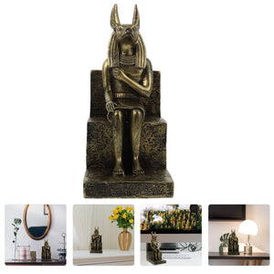 Egyptian Dog Statue Anubis God Sculpture Figurine Resin Egypt Decor Gods Figure Statues Ancient Ornament Goddess Jackal Animal acacuss