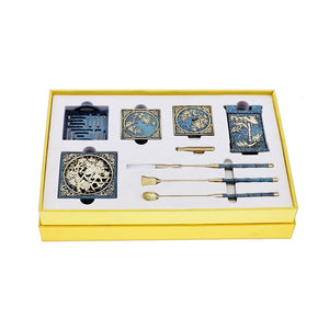 Eight Pieces of Incense Gift Box Set Incense Burner Ash Press Mold DIY Family Study Office Sealing Extension Incense Making Tool acacuss