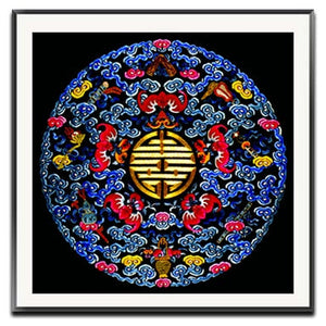 Embroidery DIY Chinese Style Lotus/Chrysanthemum/Fish/Crane Patterns Printed Kits Cross Stitch Thread Needlework Sets Home Decor acacuss