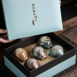 Espresso japanese tea cups Ceramic Kung Fu Tea Cup Sets of 5 Cups acacuss