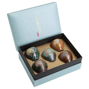 Espresso japanese tea cups Ceramic Kung Fu Tea Cup Sets of 5 Cups acacuss