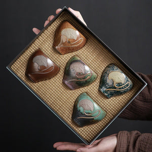 Espresso japanese tea cups Ceramic Kung Fu Tea Cup Sets of 5 Cups acacuss