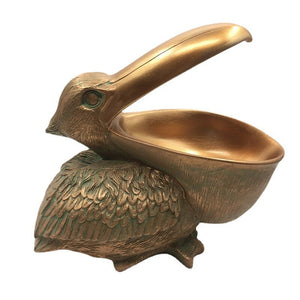 European Resin Cormorant Big Mouth Bird Crafts Home Furnishings Decoration Rose Gold Home Decor Box Jewelry Case Ornaments acacuss