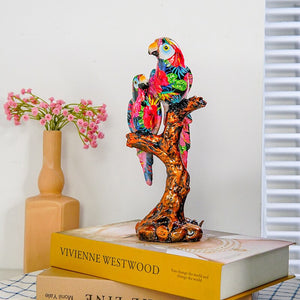 European Style Creative Resin Parrot Home Decoration Living Room Decoration Office Desktop Porch Decoration acacuss