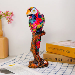 European Style Creative Resin Parrot Home Decoration Living Room Decoration Office Desktop Porch Decoration acacuss