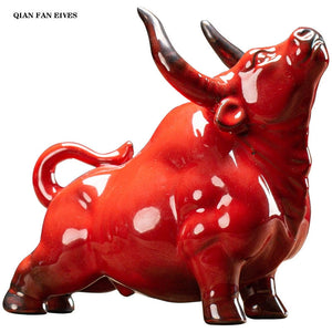 European ceramic bull figurine,Modern art sculpture,Home decoration accessories,Office decoration figurines acacuss