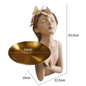 Fairy Tale Girl Sculpture Fantasy Girl Statue Nordic Home Decoration Living Room Bedroom Office Decoration Birthday Holiday Gift acacuss