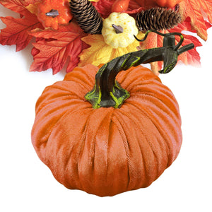 Fake Velvet Pumpkin Halloween Decoration Pumpkins Small Foam Pumpkins Autumn Table Decor Thanksgiving Photography Props acacuss