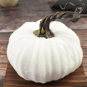 Fake Velvet Pumpkin Halloween Decoration Pumpkins Small Foam Pumpkins Autumn Table Decor Thanksgiving Photography Props acacuss