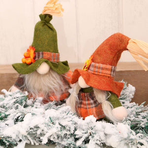 Fall Gnome Figurines Pumpkin Sunflower Swedish Elf Dwarf Plush Ornaments For Christmas Autumn Halloween Thanksgiving Decoration acacuss