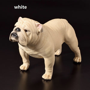 Fashion 1Pcs Beige/Brown British Bulldog Model French English Bulldog Resin Simulation Dog Sculpture Toy for Action Figure acacuss