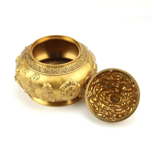 Feng Shui Copper Treasure Bowl Wealth Cornucopia Statue Handicraft Desktop Decor Home Office Decoration acacuss