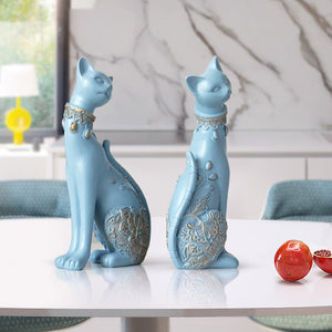 Figurine Decorative Resin Cat statue for home decorations European Creative wedding gift animal Figurine home decor sculpture acacuss