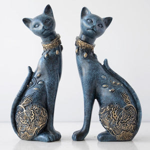 Figurine Decorative Resin Cat statue for home decorations European Creative wedding gift animal Figurine home decor sculpture acacuss