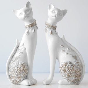 Figurine Decorative Resin Cat statue for home decorations European Creative wedding gift animal Figurine home decor sculpture acacuss