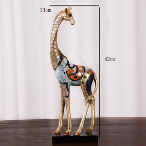 Figurine Decorative Resin Statue For Home Decoration European Creative Wedding Gift Giraffe Statues Home Decor Sculpture acacuss