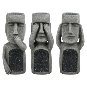 Funny Easter Island Statue Ahu Akivi Moai Monolith Garden Decor Sculpture acacuss