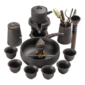 Gaiwan Kung Fu Chinese Cup Tea Set Ceremony Gift Automatic Pair Tea Set Board Luxury Vintage Juego De Te Silent Drink AB50TS acacuss