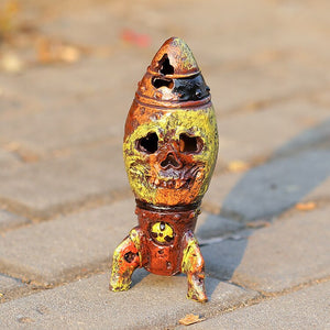 Garden Halloween Skeleton Bomb The Skull Bomb Nuclear Warhead Resin Decorative Crafts Ornament acacuss