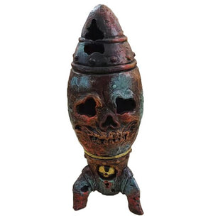 Garden Halloween Skeleton Bomb The Skull Bomb Nuclear Warhead Resin Decorative Crafts Ornament acacuss