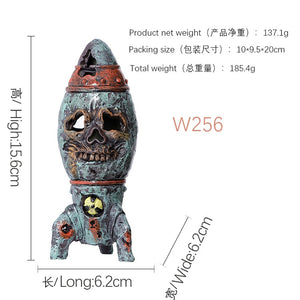 Garden Halloween Skeleton Bomb The Skull Bomb Nuclear Warhead Resin Decorative Crafts Ornament acacuss