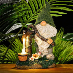 Garden Solar Resin Lamp Christmas Elf Dwarf Decoration Succulent Garden Garden Lamp Landscape Decoration acacuss