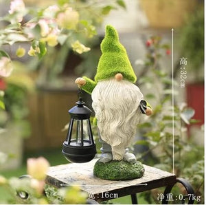 Garden Solar Resin Lamp Christmas Elf Dwarf Decoration Succulent Garden Garden Lamp Landscape Decoration acacuss