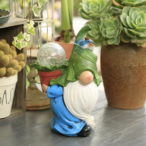 Garden Solar Resin Lamp Christmas Elf Dwarf Decoration Succulent Garden Garden Lamp Landscape Decoration acacuss