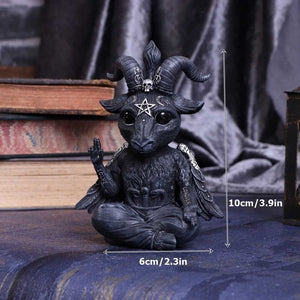 Garden Witch Cat Sculpture Gothic Kitten Decoration Halloween Magic Cat Statue Resin Craft Ornament Home Outdoor Courtyard Decor acacuss