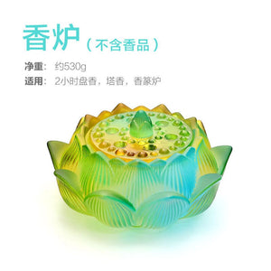 Glass Incense Stove Large Household Indoor Plate Incense Pagoda Incense Seal Stove Lotus Creative Sandalwood Tea acacuss