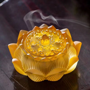 Glass Incense Stove Large Household Indoor Plate Incense Pagoda Incense Seal Stove Lotus Creative Sandalwood Tea acacuss