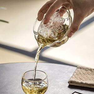 Glass · Lotus Zen Heart Holding Gaiwan Heat and Scald Resistant Er Cai Tea Tureen Hand Kettle Cup for Tea Exquisite Gifts acacuss